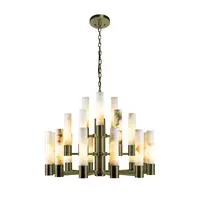 Lucienne Chandelier Alabaster - Bronze