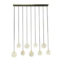 Grace Chandelier Alabaster - Bronze Set of 9