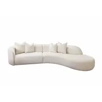 Como Curved Sofa - Beige Fabric
