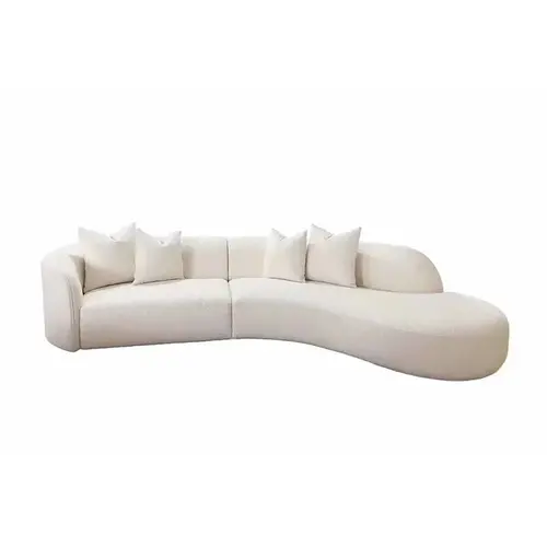 The Grand Interior Como Curved Sofa - Beige Fabric The Grand Interior Como Curved Sofa - Beige Fabric