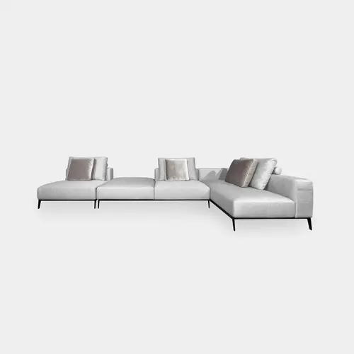The Grand Interior Verona Sofa Grey Canvas Weave Fabric The Grand Interior Verona Sofa Grey Canvas Weave Fabric