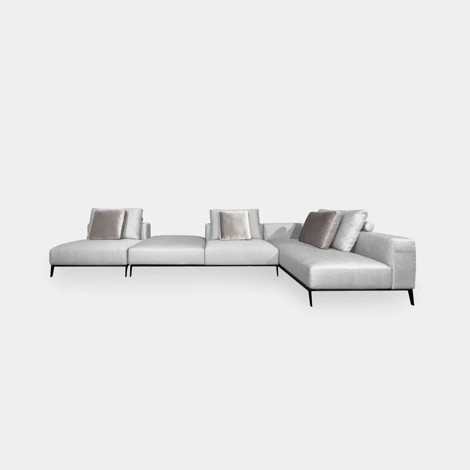 The Grand Interior Verona Sofa Grey Canvas Weave Fabric The Grand Interior Verona Sofa Grey Canvas Weave Fabric
