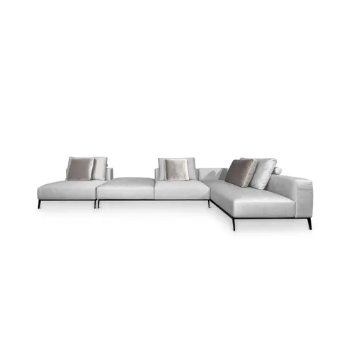 The Grand Interior Verona Sofa Grey Canvas Weave Fabric The Grand Interior Verona Sofa Grey Canvas Weave Fabric