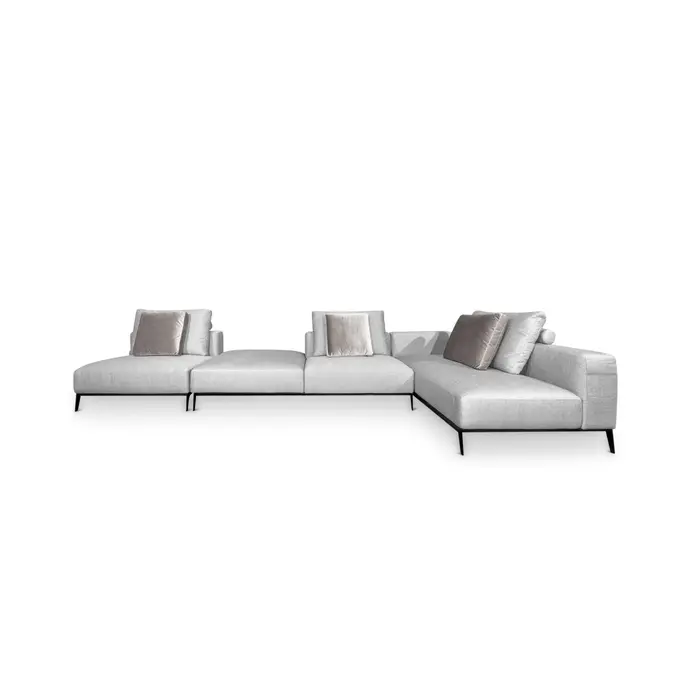 The Grand Interior Verona Sofa Grey Canvas Weave Fabric The Grand Interior Verona Sofa Grey Canvas Weave Fabric