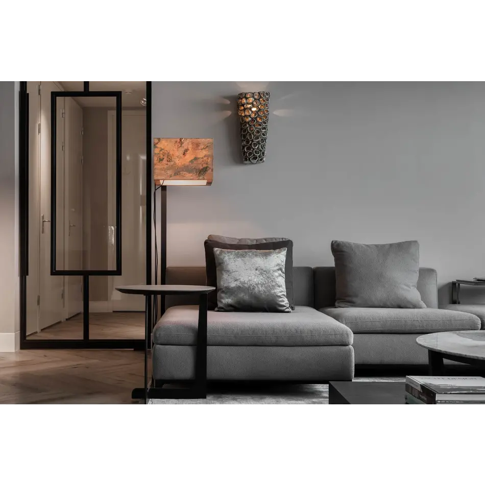 The Grand Interior Giulia Corner Sofa - Mid Grey Hopsack The Grand Interior Giulia Corner Sofa - Mid Grey Hopsack