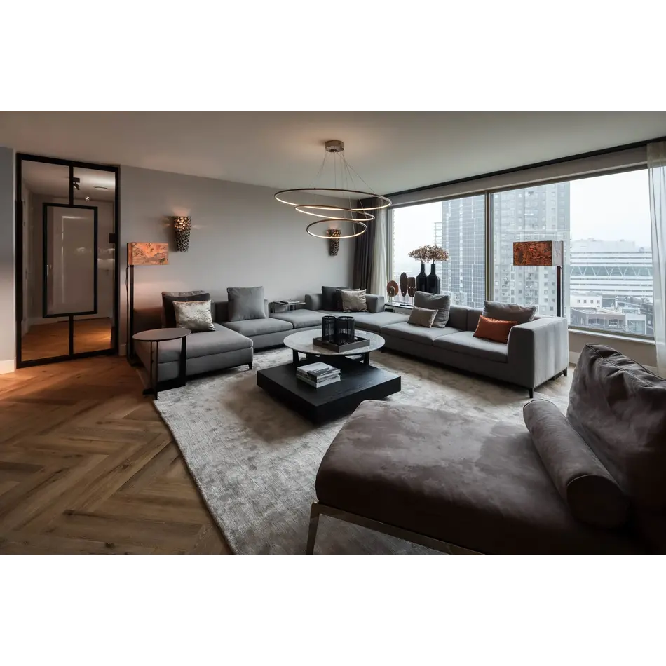 The Grand Interior Giulia Corner Sofa - Mid Grey Hopsack The Grand Interior Giulia Corner Sofa - Mid Grey Hopsack