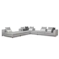 Giulia Corner Sofa - Mid Grey Hopsack