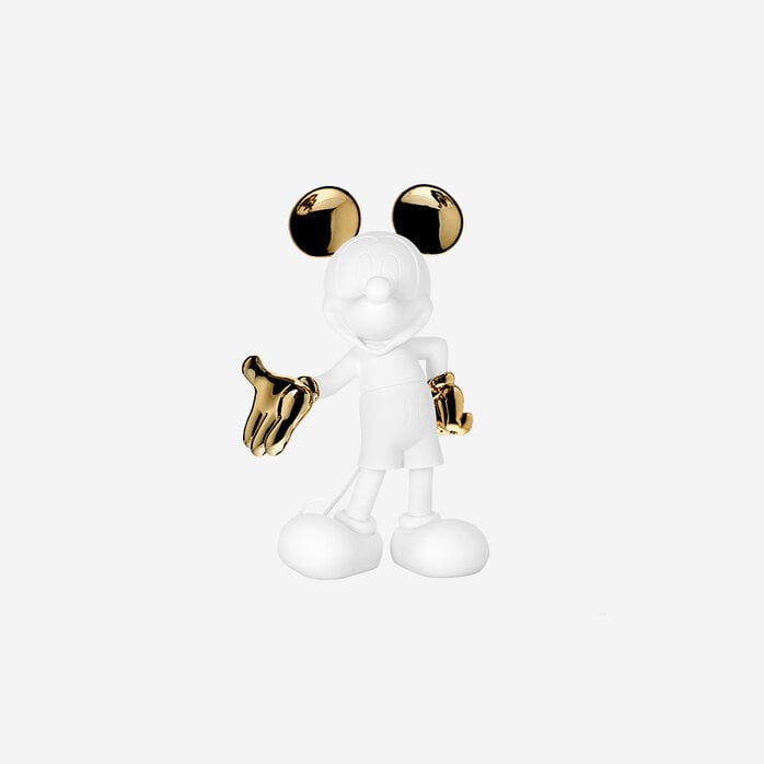 Leblon Delienne MICKEY WELCOME BICOLORE - SMALL 30 CM-WHITE AND GOLD