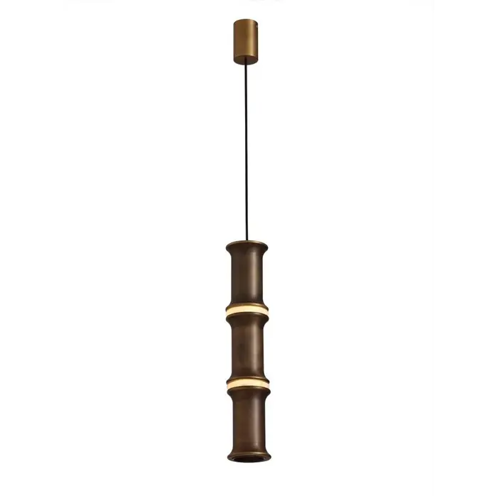 The Grand Interior Bamboo Pendant M - Antique Bronze
