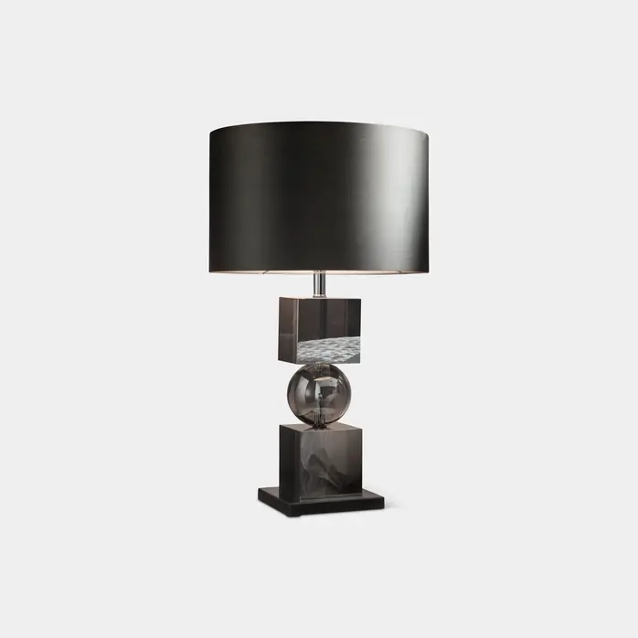 The Grand Interior London Table Lamp - Smoke Glass