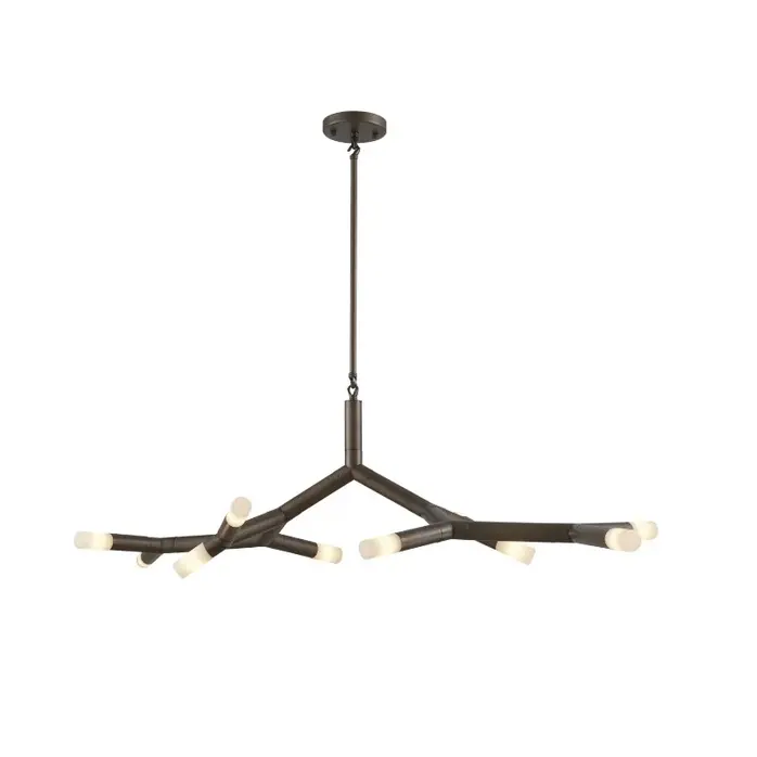 The Grand Interior Scott Chandelier - Smoke Bronze Alabaster
