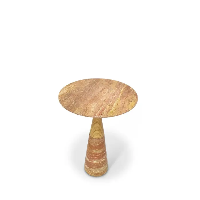 The Grand Interior Mizu Side Table Travertine - Amber The Grand Interior Mizu Side Table Travertine - Amber