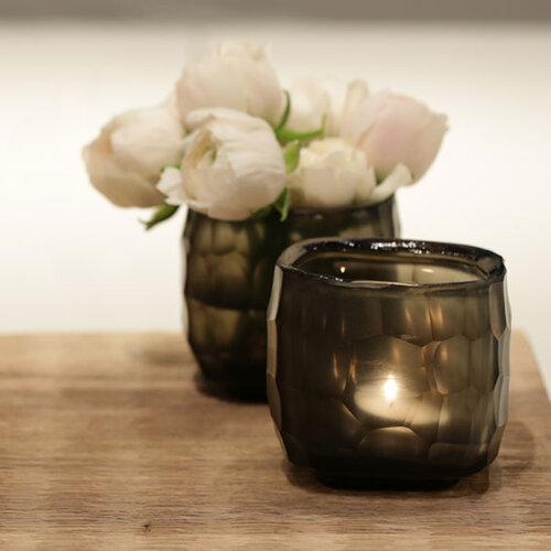 Guaxs Yava Tealight - Indigo/Smokegrey - 8cm Guaxs Yava Tealight - Indigo/Smokegrey - 8cm