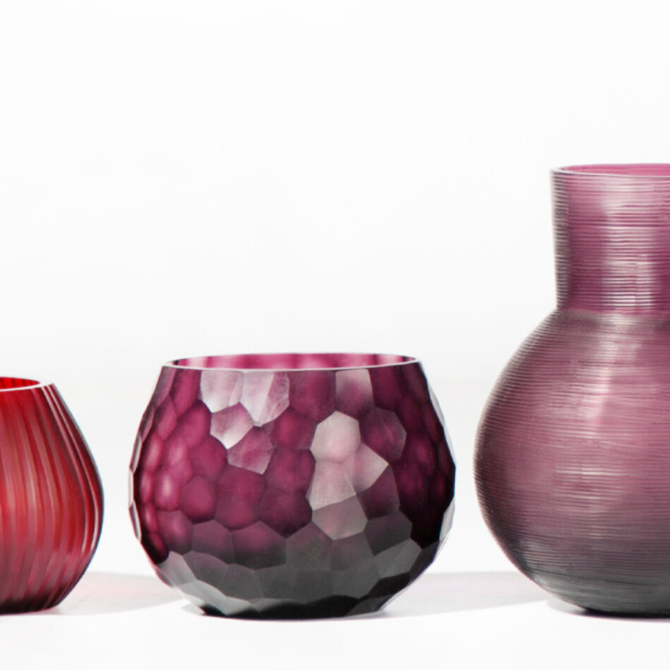 Guaxs Somba Tealight - Light Amethyst/Amethyst - 8cm Guaxs Somba Tealight - Light Amethyst/Amethyst - 8cm