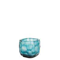 Yava Tealight - Clear/Petrol - 8cm