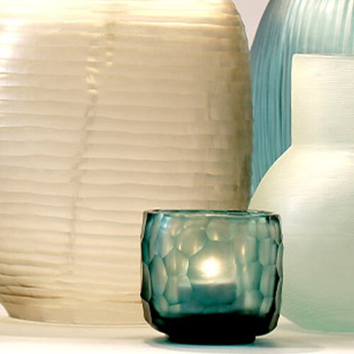 Guaxs Yava Tealight - Clear/Petrol - 8cm Guaxs Yava Tealight - Clear/Petrol - 8cm