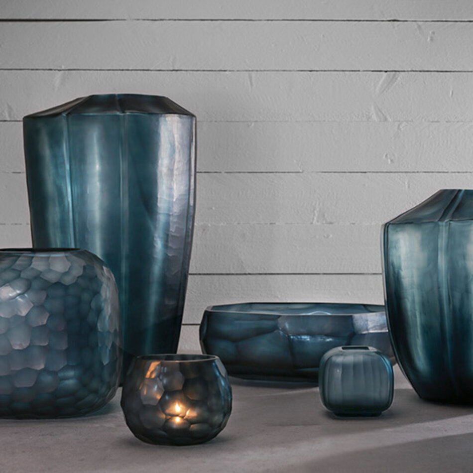 Guaxs Somba Tealight - Ocean Blue/Indigo - 8cm Guaxs Somba Tealight - Ocean Blue/Indigo - 8cm