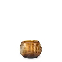 Somba Tealight - Clear/Dark Brown - 8cm