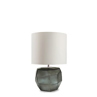 Cubistic Round Tablelamp - Indigo/Smokegrey - 66cm - Witte kap