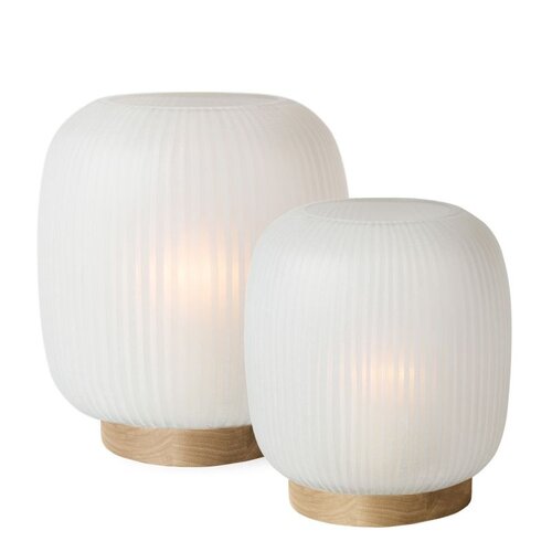 Guaxs Villeta Lantern M - Base Oak / Glass Clear - 25cm Guaxs Villeta Lantern M - Base Oak / Glass Clear - 25cm