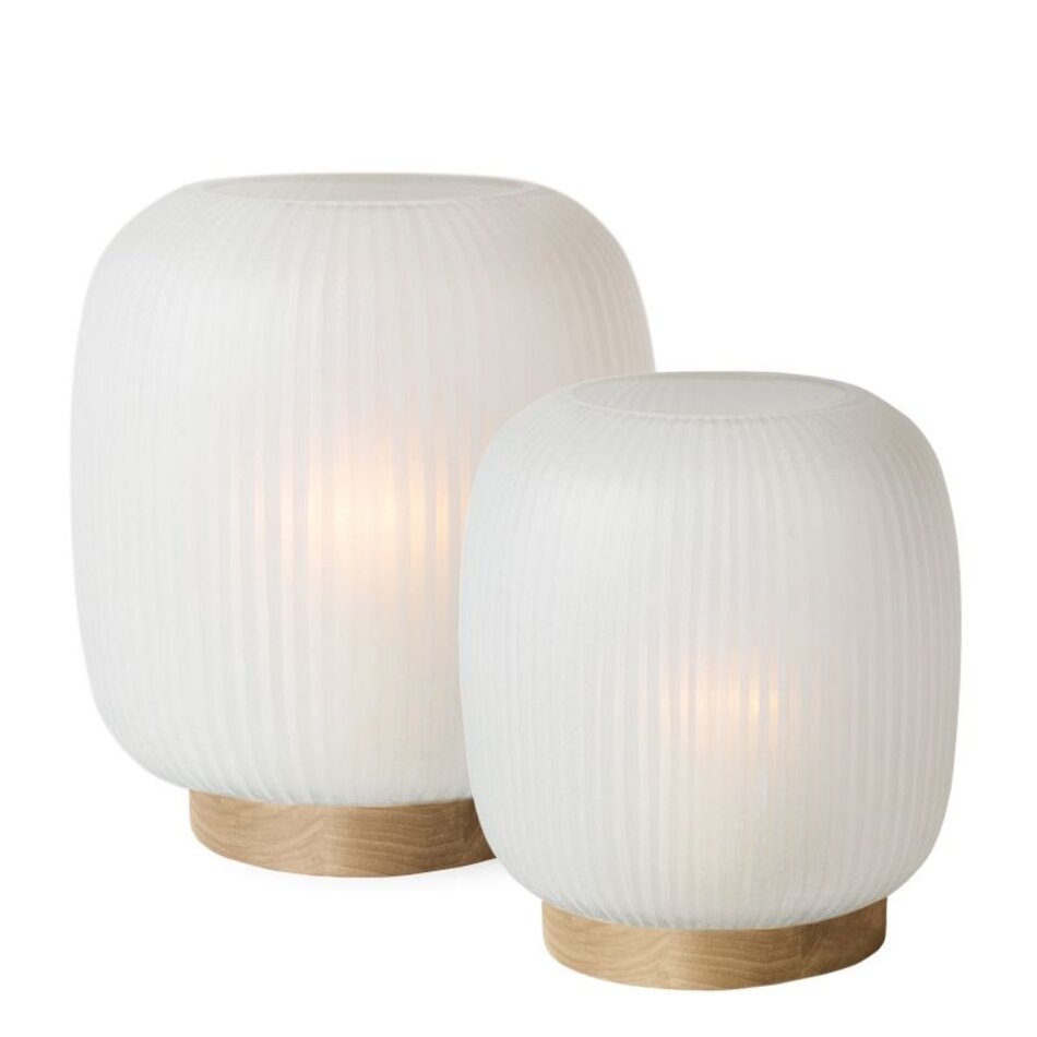 Guaxs Villeta Lantern L - Base Oak / Glass Clear - 31cm Guaxs Villeta Lantern L - Base Oak / Glass Clear - 31cm