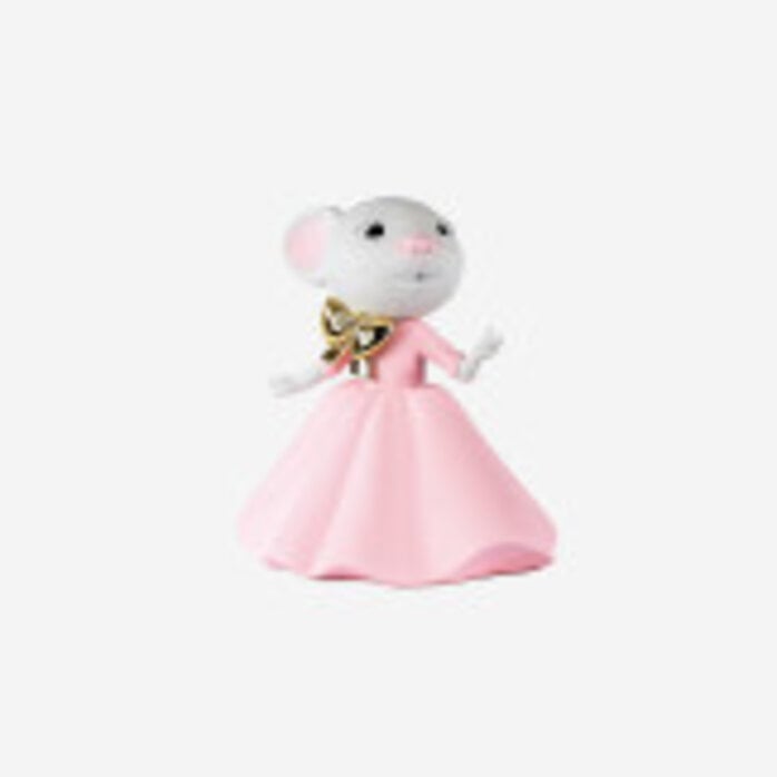Leblon Delienne Claris the Mouse Sculpture – Small – 22 cm – Pink Dress with Bow