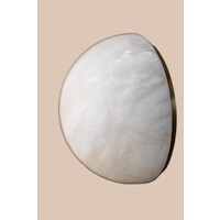 Ivy Wall Light – Designer LED Lamp in Alabaster & Brass – 8W – 2700K Warm White – Dimmable