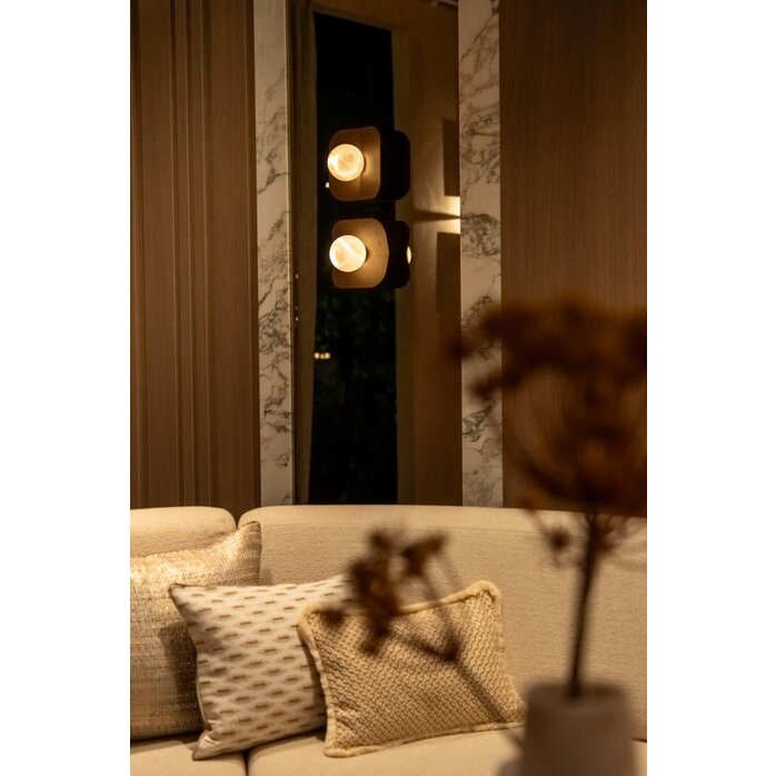 NILA Alabaster Wall Light Eclát 1 – Modern Design Lamp in Alabaster & Metal – Dimmable LED 2700K, 6W