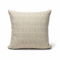 Decorative cushion Hermès Fabrics of Panama fabric - Beige-White- 45x45 - Incl. Cushion Padding