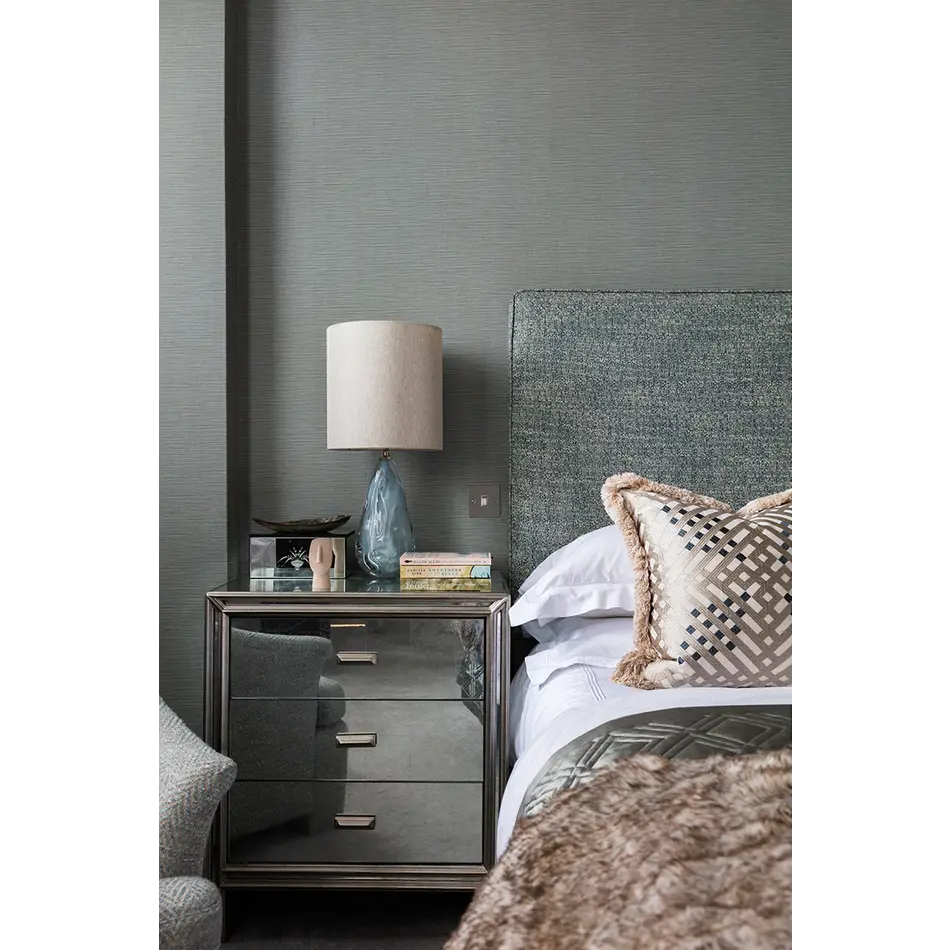 Porta Romana Avocado Tablelamp Small - Pearl Blue- 33cm Porta Romana Avocado Tablelamp Small - Pearl Blue- 33cm