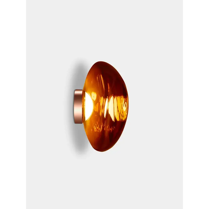 Tom Dixon Melt Medium Surface Light - Copper polycarbonate wall lamp with integrated dimmable LED (Ø50 cm)