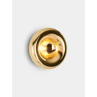 Void Surface Light – Polished brass wall lamp with integrated dimmable LED (Ø30 cm)