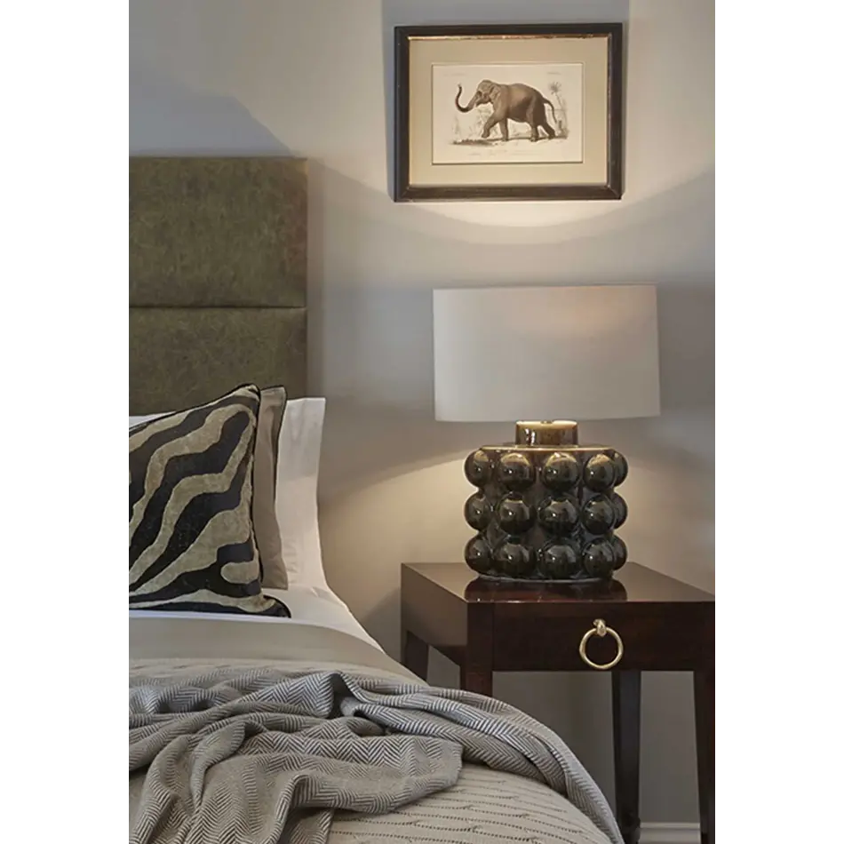 Porta Romana Boublé Tablelamp - Reactive Moss - 28cm Porta Romana Boublé Tablelamp - Reactive Moss - 28cm