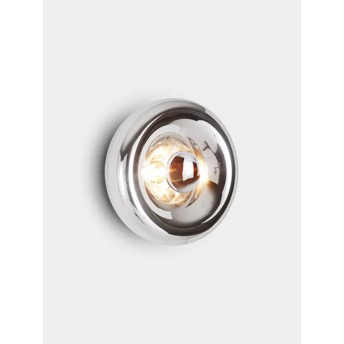 Tom Dixon Void Surface Light -Silver wall lamp with integrated dimmable LED (Ø30 cm)