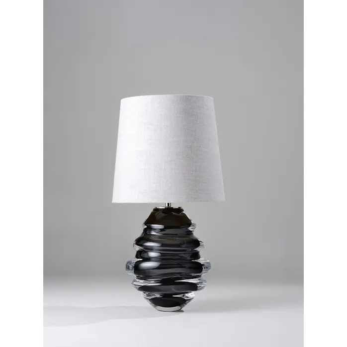 Porta Romana Briony Table Lamp - Charcoal - 32.5cm Porta Romana Briony Table Lamp - Charcoal - 32.5cm