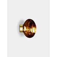 Melt Mini Wall Light – Designer Lamp in Polished Gold Polycarbonate – LED Wall Fixture 30 cm