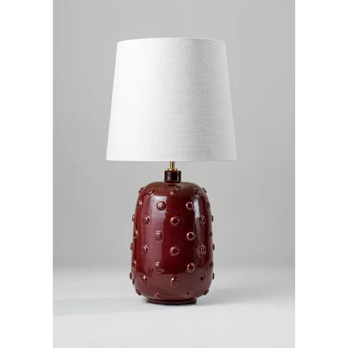 Porta Romana Button Tablelamp Large - Cranberry - 43cm Porta Romana Button Tablelamp Large - Cranberry - 43cm
