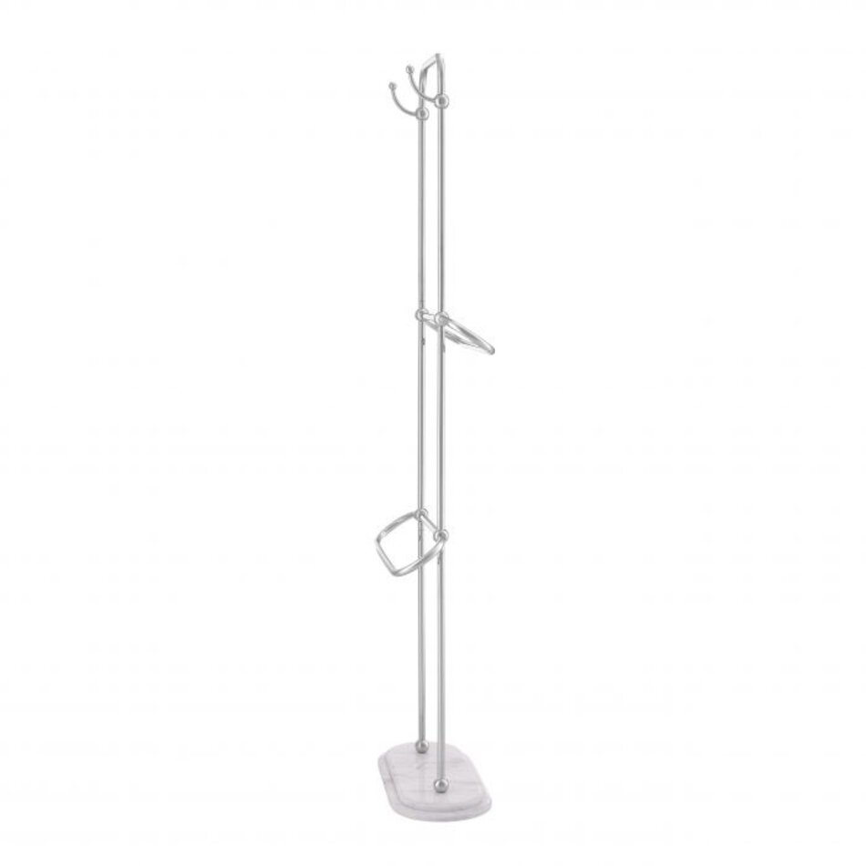Eichholtz Towel Rack Lowell L - Polished stainless steel white marble base - 159cm Eichholtz Towel Rack Lowell L - Polished stainless steel white marble base - 159cm