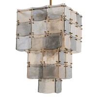Chandelier Laurent - Antique Brass Finish Handmade Glass - 86.5cm