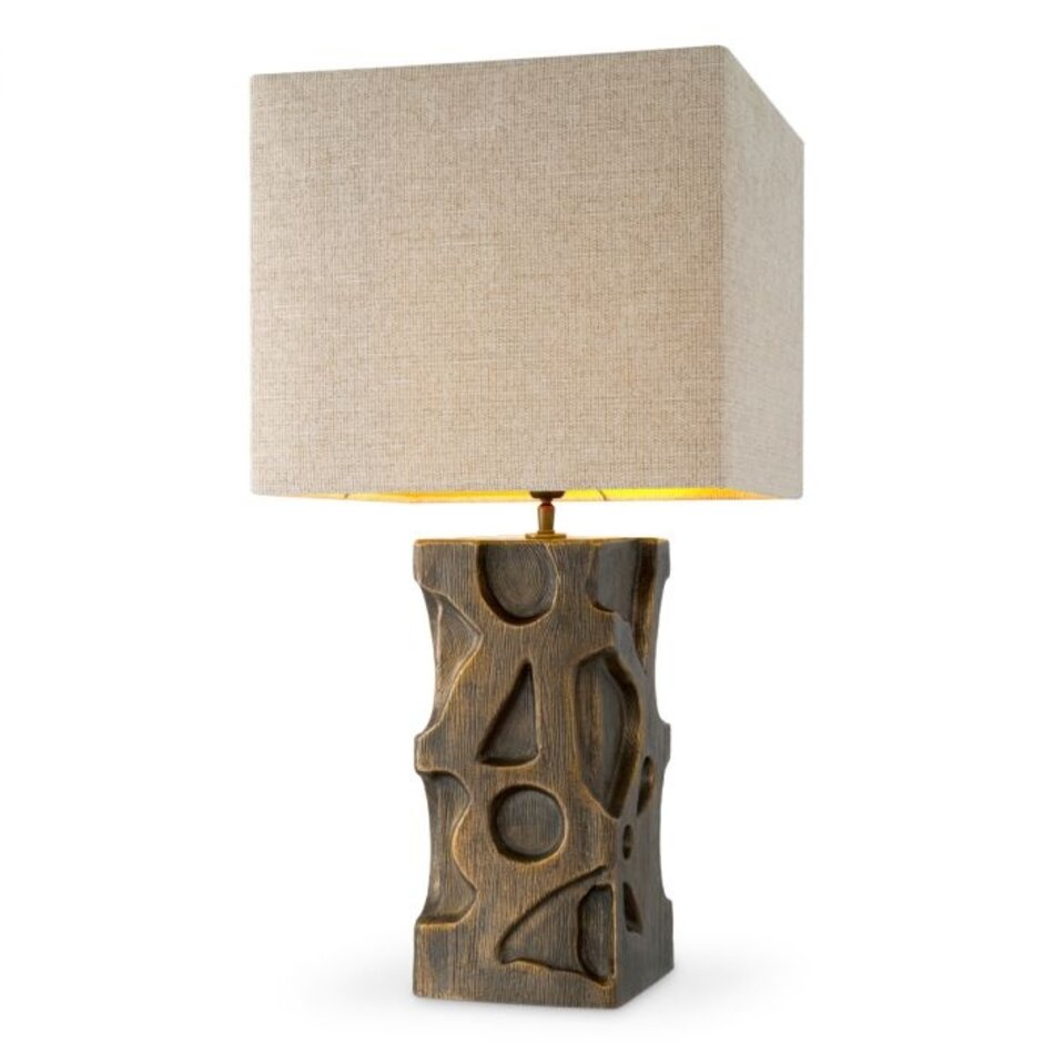 Eichholtz Table Lamp Enzo - Vintage Brass Finish - W.19-MAX W.40-H. 77cm Eichholtz Table Lamp Enzo - Vintage Brass Finish - W.19-MAX W.40-H. 77cm