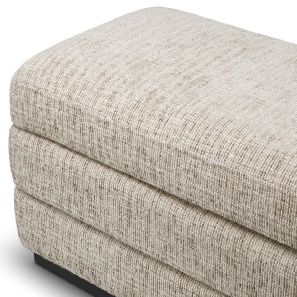 Eichholtz Valmont Bank – Luxe Opbergbank met Creststone Beige Bekleding & Ebony Afwerking – Design Zitmeubel 141 cm Eichholtz Valmont Bank – Luxe Opbergbank met Creststone Beige Bekleding & Ebony Afwerking – Design Zitmeubel 141 cm