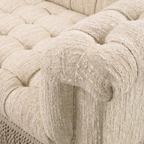 Eichholtz Dorantes Sofa – Luxury Designer Sofa in Bouclé Sonata Cream with Tufted Finish and Fringes – Elegant Seating 236 cm Eichholtz Dorantes Sofa – Luxury Designer Sofa in Bouclé Sonata Cream with Tufted Finish and Fringes – Elegant Seating 236 cm