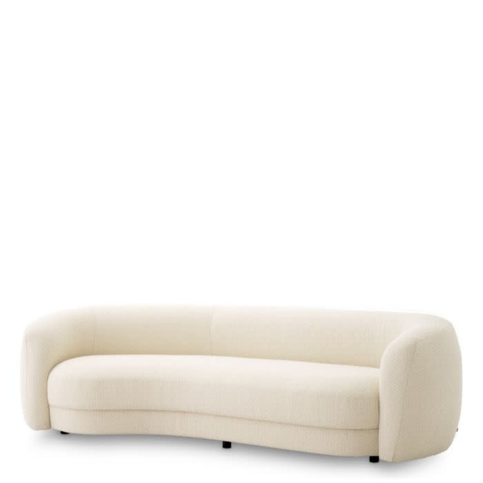 Eichholtz Sofa Blaine - Bouclé Ivory Black Feet - 70cm Eichholtz Sofa Blaine - Bouclé Ivory Black Feet - 70cm