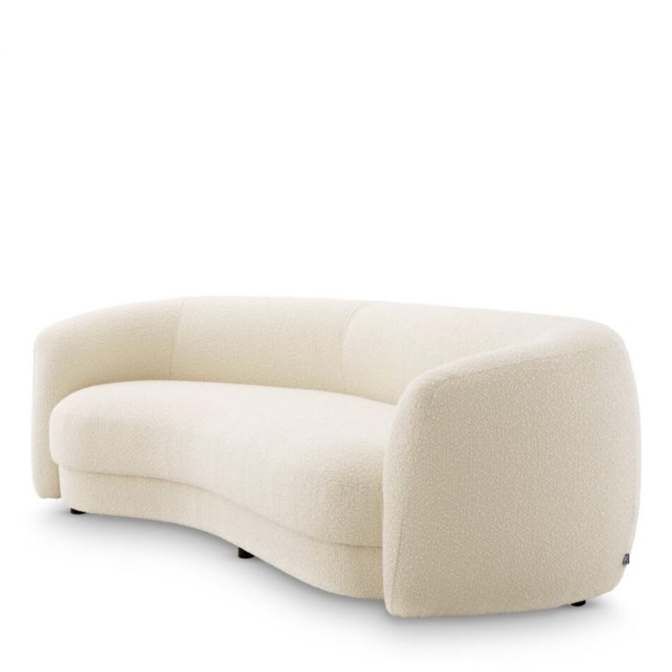 Eichholtz Sofa Blaine - Bouclé Ivory Black Feet - 70cm Eichholtz Sofa Blaine - Bouclé Ivory Black Feet - 70cm