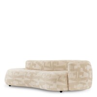 Julita Sofa - Luxury Design Sofa in Brooklyn Sand Fabric - Double Sided Sofa 223 cm