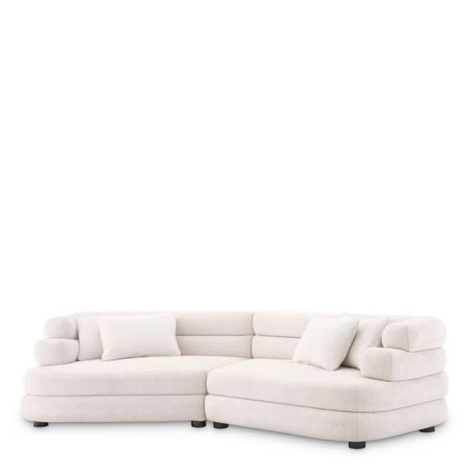Eichholtz Sofa Malaga L - Lyssa Off-White Black Feet - 73cm Eichholtz Sofa Malaga L - Lyssa Off-White Black Feet - 73cm