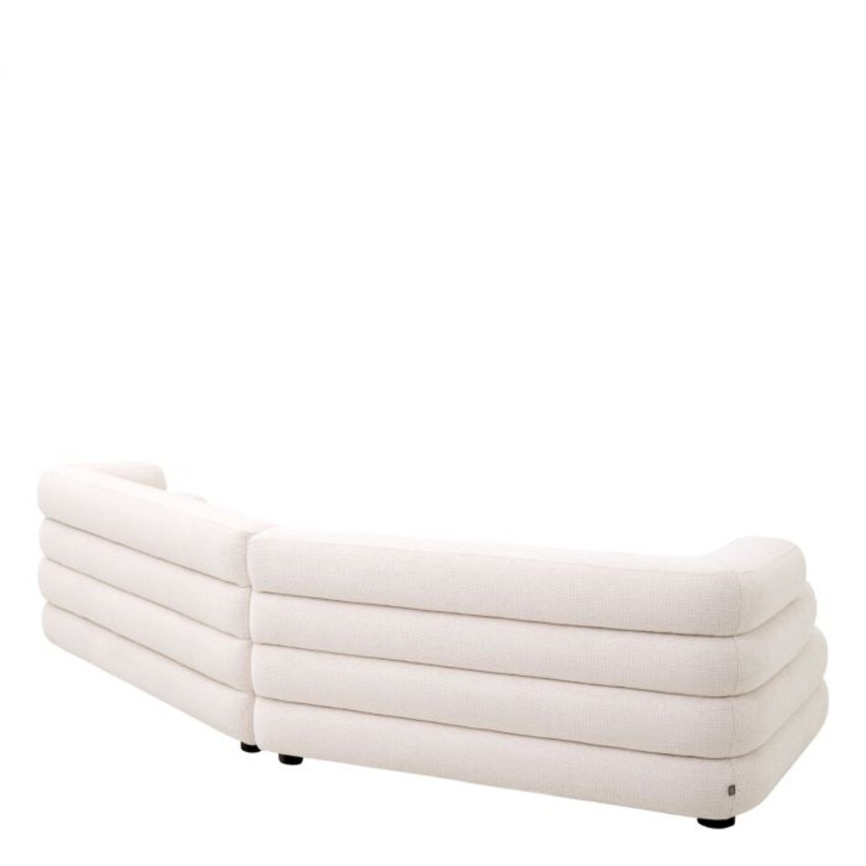 Eichholtz Sofa Malaga L - Lyssa Off-White Black Feet - 73cm Eichholtz Sofa Malaga L - Lyssa Off-White Black Feet - 73cm