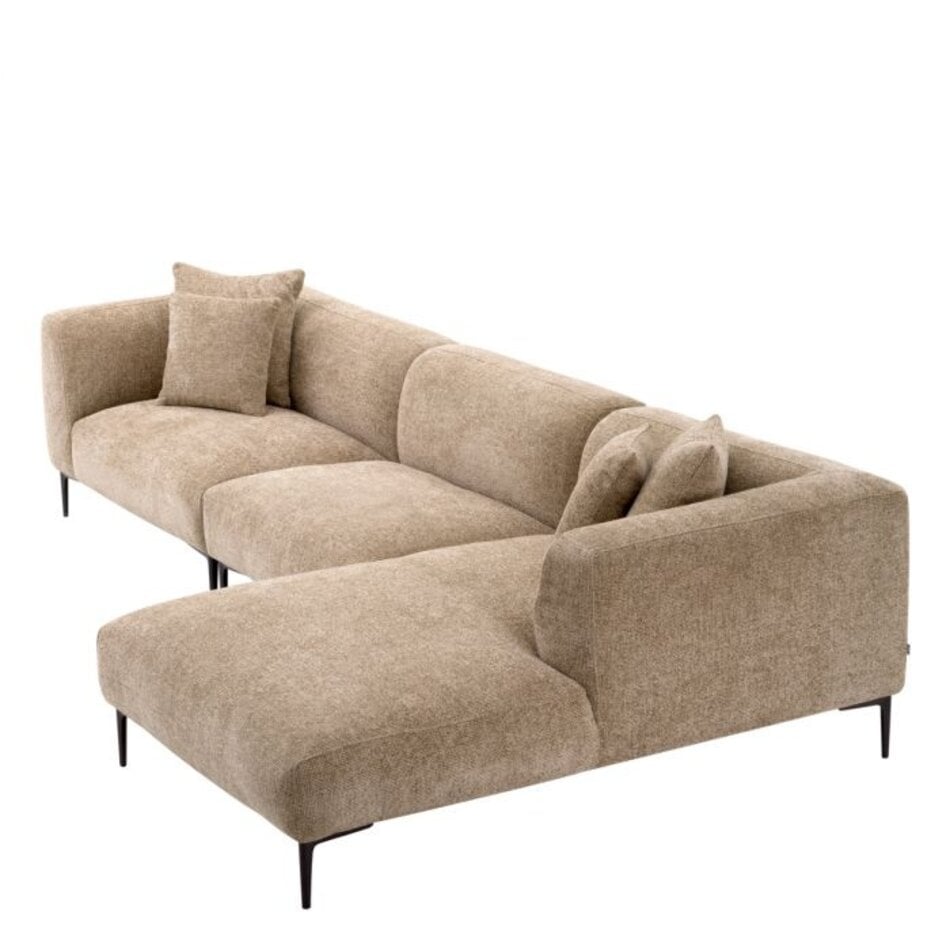 Eichholtz Sofa Firenze Lounge - Lyssa Sand Black Legs Eichholtz Sofa Firenze Lounge - Lyssa Sand Black Legs