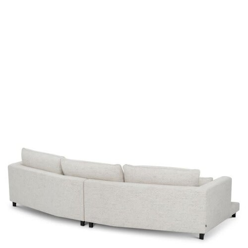 Eichholtz Savarana Sofa – Luxury Designer Sofa in Seashell Off-White Fabric with Black Feet – Modern Seating 320 cm Eichholtz Savarana Sofa – Luxury Designer Sofa in Seashell Off-White Fabric with Black Feet – Modern Seating 320 cm