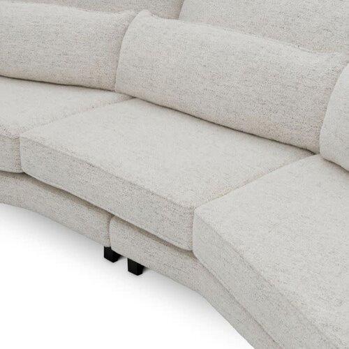 Eichholtz Savarana Sofa – Luxury Designer Sofa in Seashell Off-White Fabric with Black Feet – Modern Seating 320 cm Eichholtz Savarana Sofa – Luxury Designer Sofa in Seashell Off-White Fabric with Black Feet – Modern Seating 320 cm